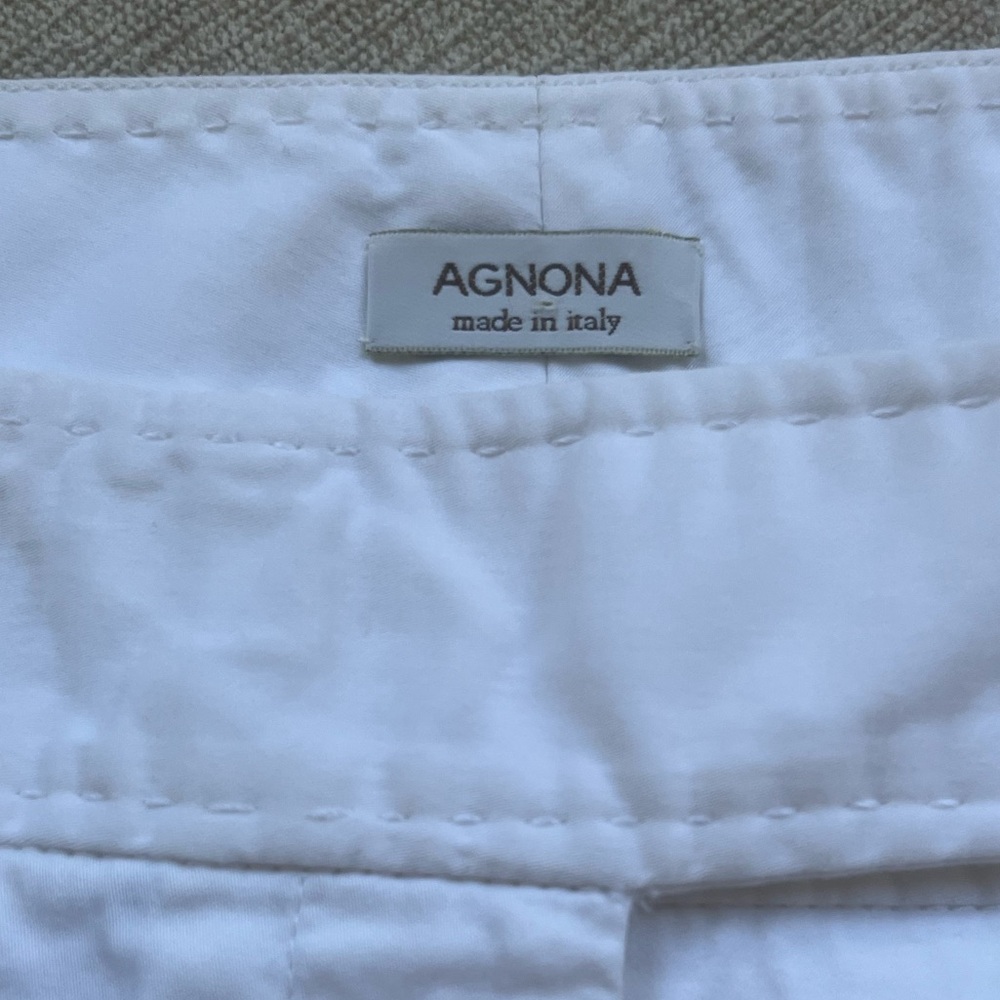Chic White Agnona Pants Made in Italy. Women’s Size: 40 (U.S. Size 4) - Picture 7 of 13